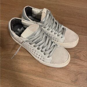 P448 silver sneakers